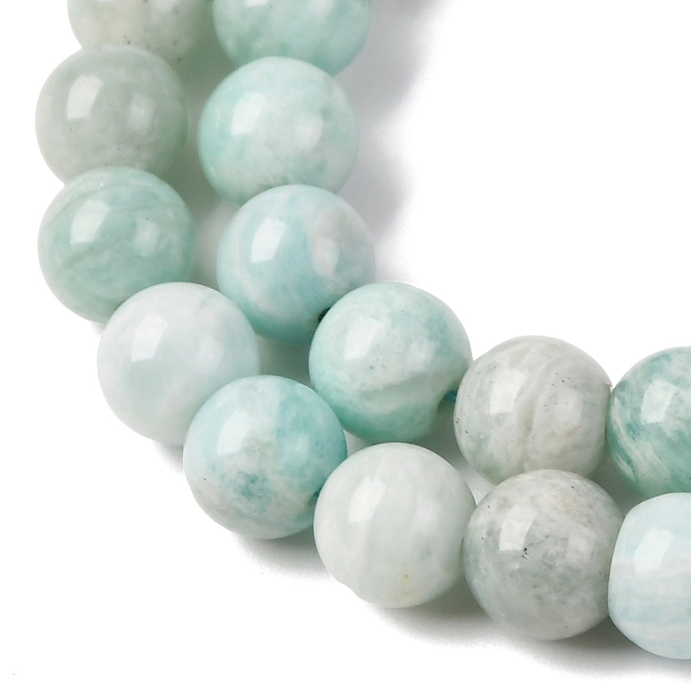 Amazonite Natural Beads – Round 6mm (Approx. 66pcs/Strand) The Pink Bead Shop