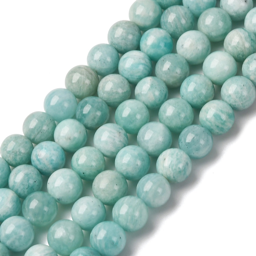 Natural Amazonite Natural Beads 8mm | The Pink Bead Shop Canada