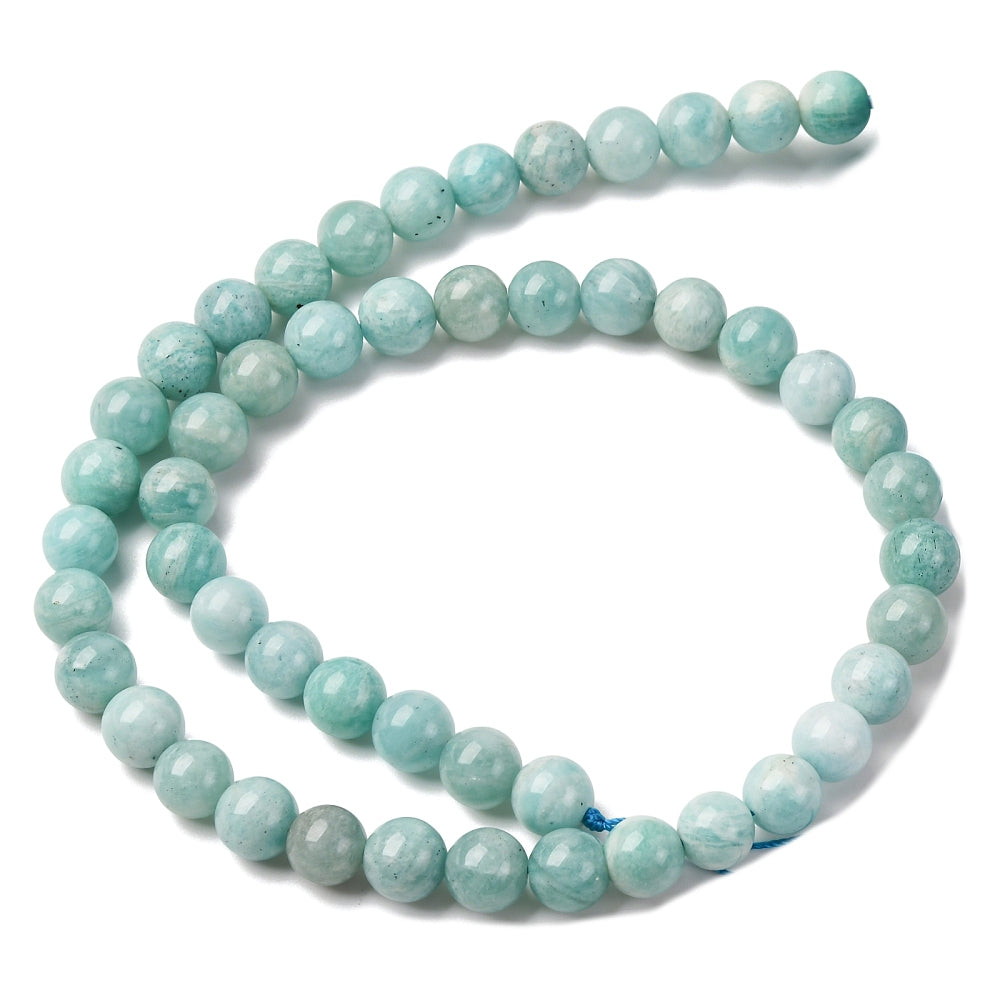 Natural Amazonite Natural Beads 8mm | The Pink Bead Shop Canada