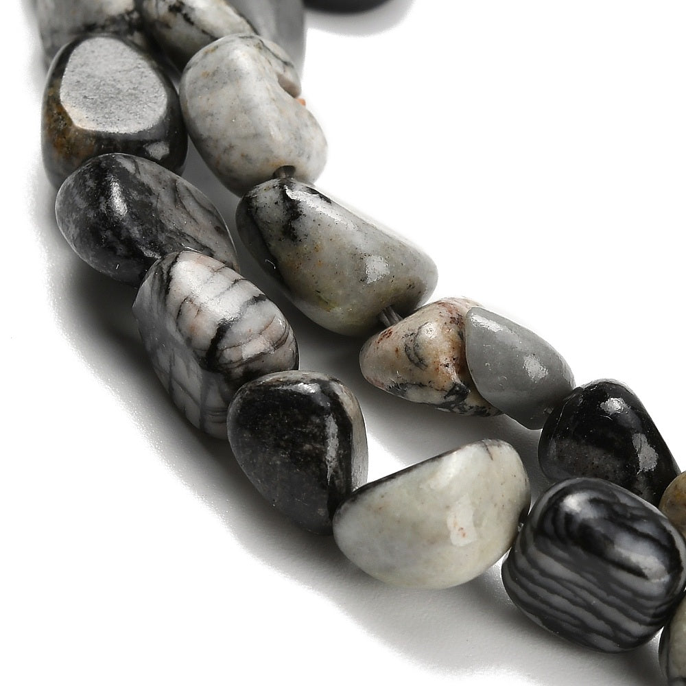 Picasso Jasper Natural  Nugget Beads – Tumbled Stone (Approx. 8–10mm, 15.5–16” Strand) The Pink Bead Shop