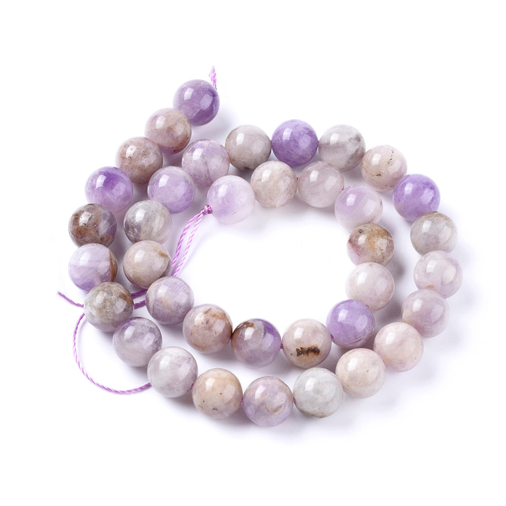 Lavender Amethyst 8mm Round Beads | The Pink Bead Shop Canada