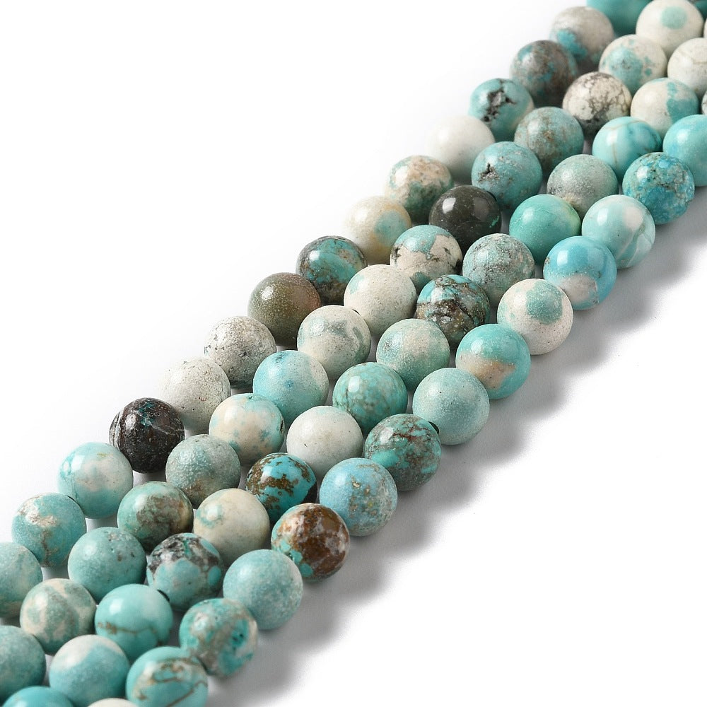 Magnesite Turquoise Color Round Gemstone Beads – 4mm, 6mm & 8mm | The Pink Bead Shop Canada