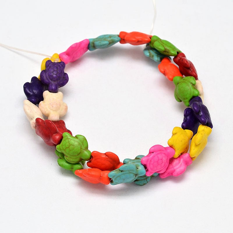 Mixed Colour Sea Turtle Beads – 17mm | The Pink Bead Shop Canada