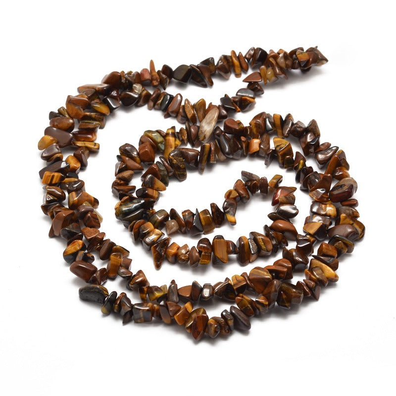 Tiger Eye Chip Bead Strand – Natural Tiger’s Eye Gemstone Chips – 5–8mm The Pink Bead Shop