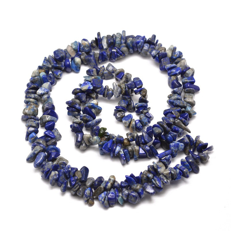 Natural Lapis Lazuli Chip Beads 5–8mm | 31.5 Inch Strand | 1mm Hole The Pink Bead Shop