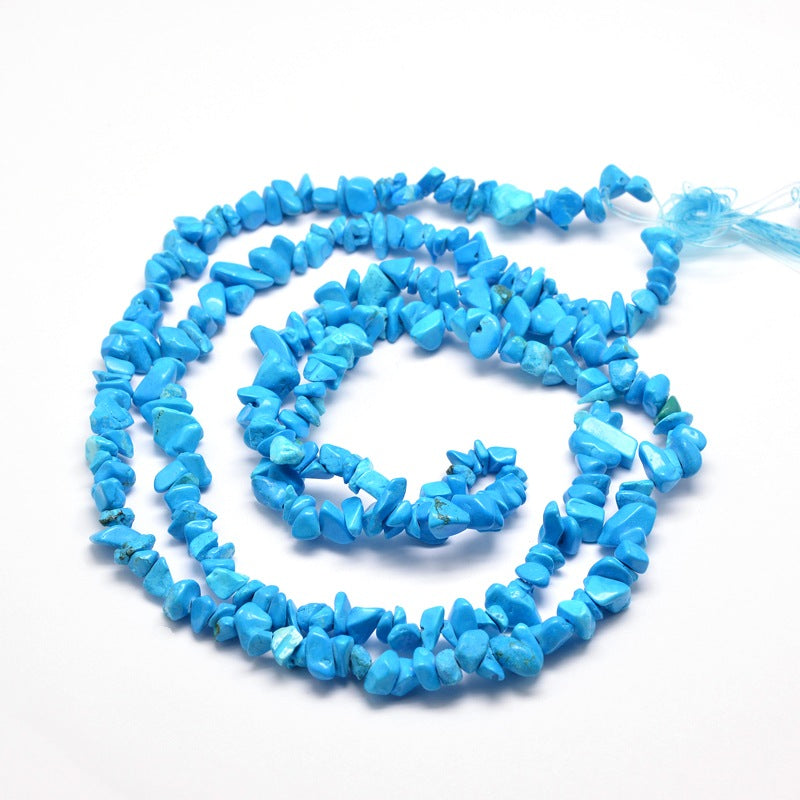 Synthetic Turquoise Chip Bead Strand – Light Sky Blue 5–8mm | The Pink Bead Shop Canada