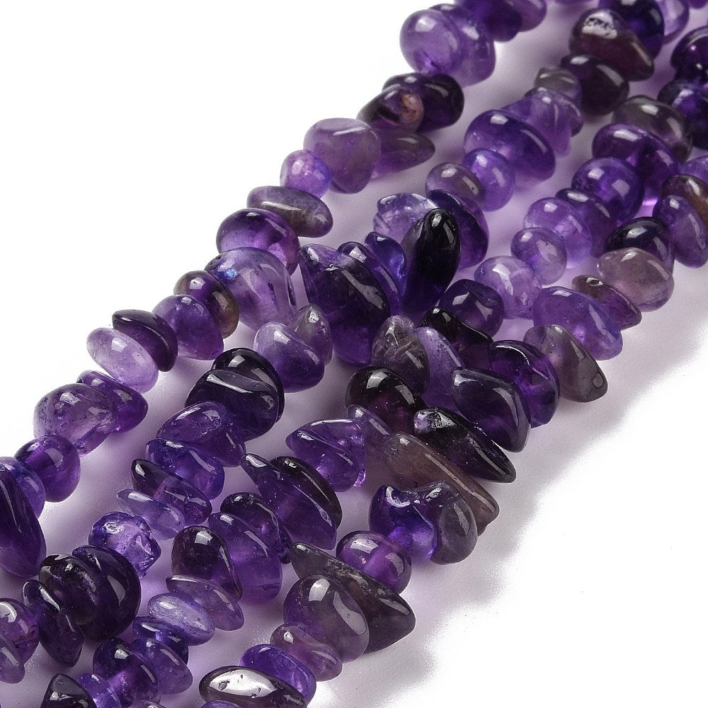 Amethyst Chip Bead Strand – 5–8mm | The Pink Bead Shop Canada