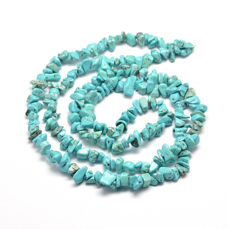 Turquoise Synthetic Chip Bead Strand – Turquoise Gemstone Chips – 5–8mm The Pink Bead Shop