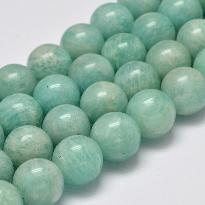 Amazonite Natural Beads – Grade AB 6mm | The Pink Bead Shop Canada