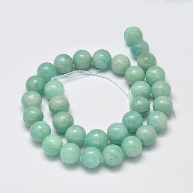 Amazonite Natural Beads – Grade AB 6mm | The Pink Bead Shop Canada