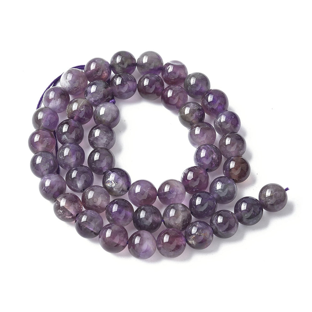 Amethyst 8mm Natural Round Gemstone Beads | The Pink Bead Shop Canada