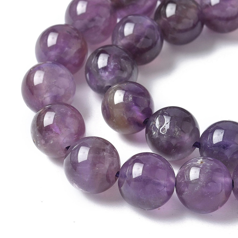 Amethyst 8mm Natural Round Gemstone Beads | The Pink Bead Shop Canada