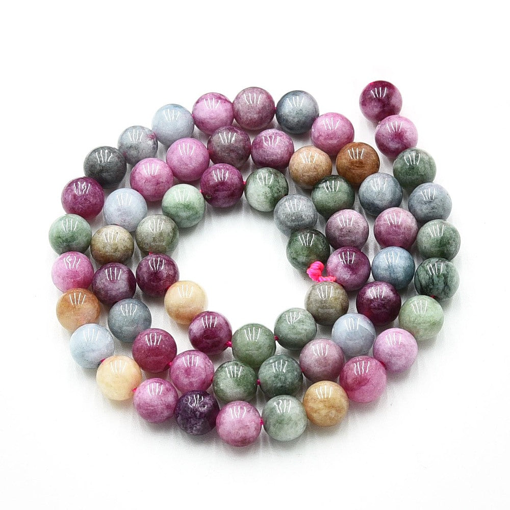 Quartz Round Beads Dyed – Mixed Colours 6–6.5mm