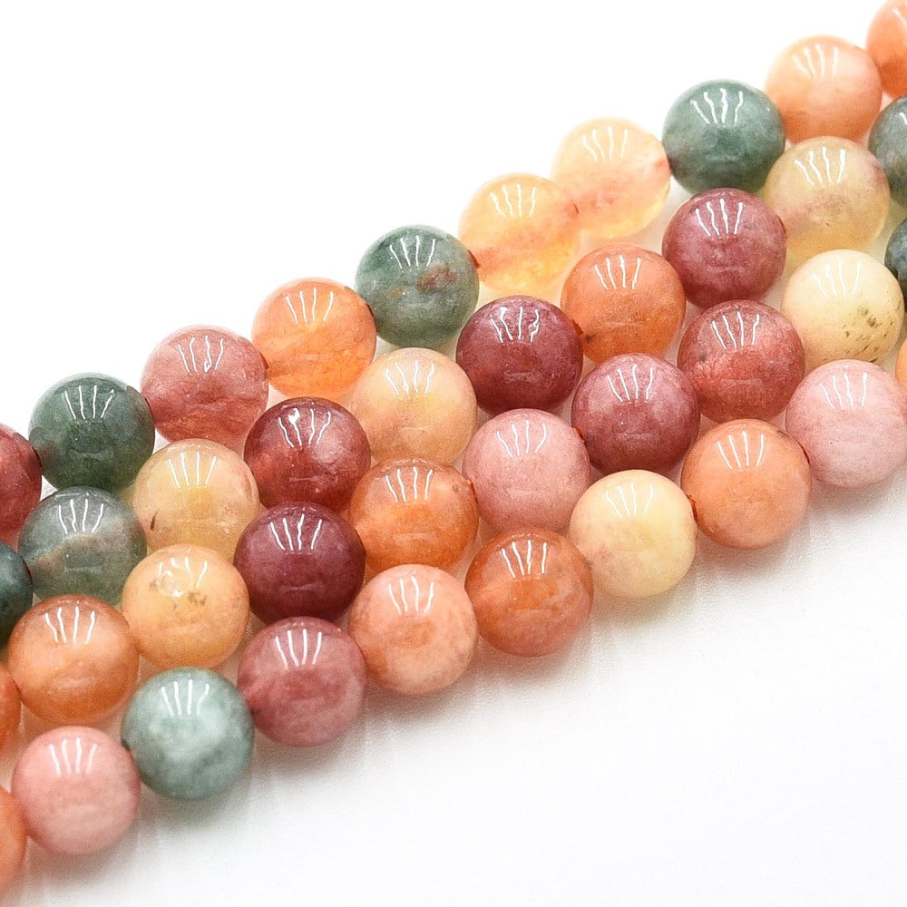 Mixed Colour Quartz Beads 6–6.5mm | Round Gemstone Strands | The Pink Bead Shop Canada