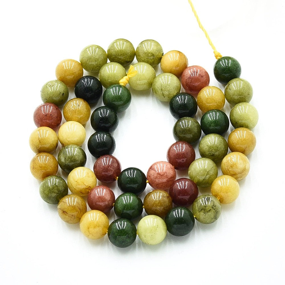 Mixed Colour Quartz Beads 8–8.5mm | Round Dyed Gemstone Strands | The Pink Bead Shop Canada