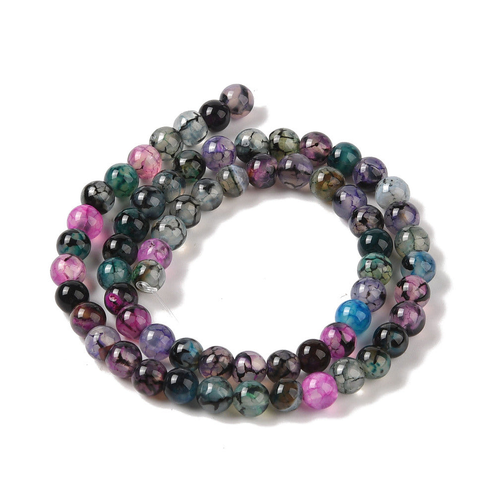 Dragon Veins Agate Beads 6mm | The Pink Bead Shop Canada