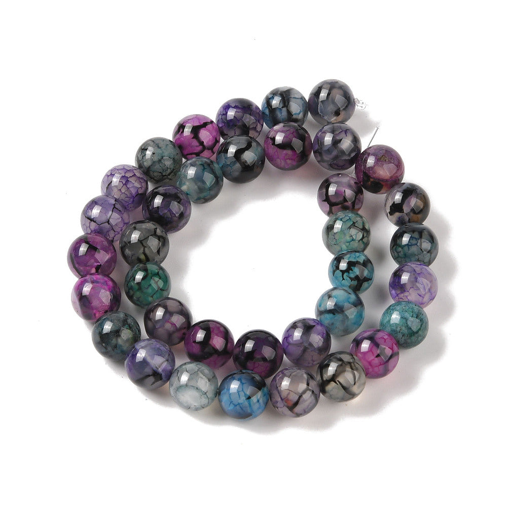 Dragon Veins Natural  Agate Beads 8mm | The Pink Bead Shop Canada