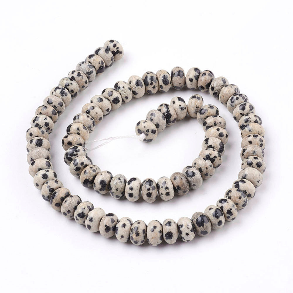 Dalmatian Jasper 8mm Rondelle Beads for Jewelry Making | The Pink Bead Shop Canada