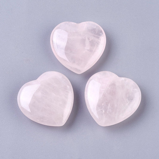 Natural Rose Quartz Heart Cabochons – Undrilled Gemstone Hearts | The Pink Bead Shop Canada