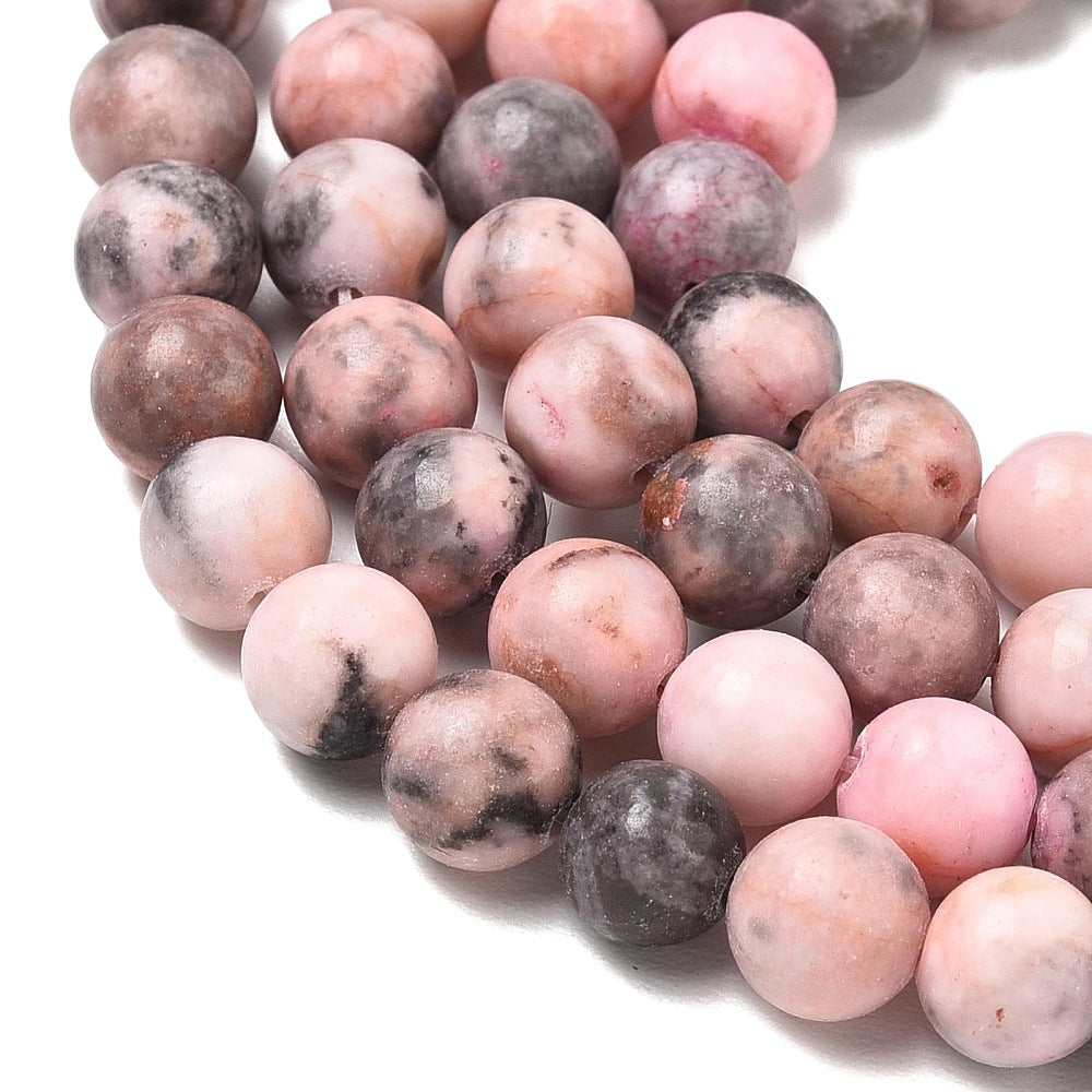 Pink Zebra Jasper Beads – 8.5–9mm | The Pink Bead Shop Canada