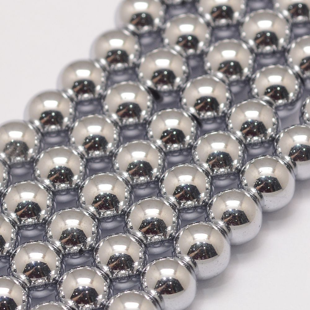 Hematite Beads Grade AA Magnetic– 6mm Round | The Pink Bead Shop Canada