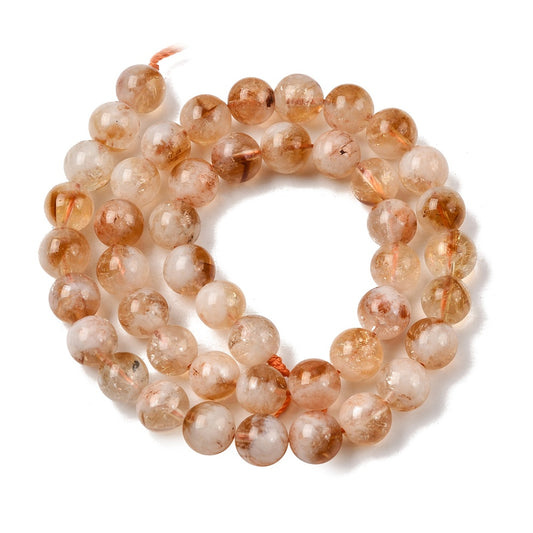 Citrine 8mm Round Beads Heated Natural| The Pink Bead Shop Canada