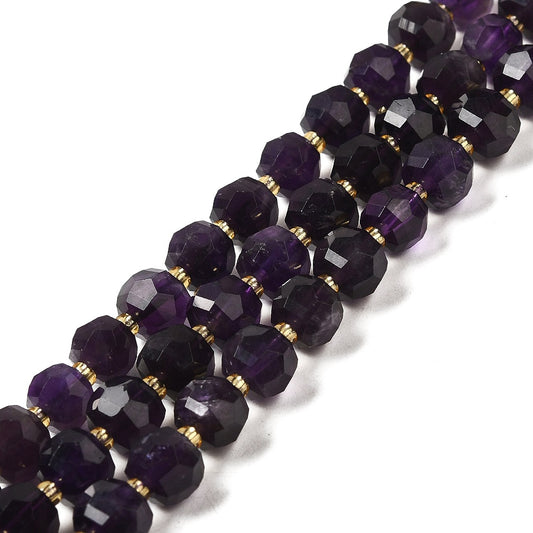 Amethyst Faceted Rondelle Beads 7–8mm | The Pink Bead Shop Canada