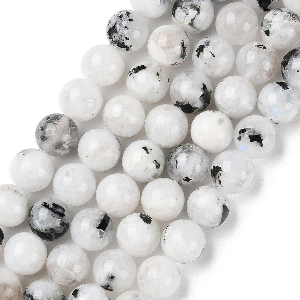 Moonstone Natural Rainbow Beads 8mm | The Pink Bead Shop Canada