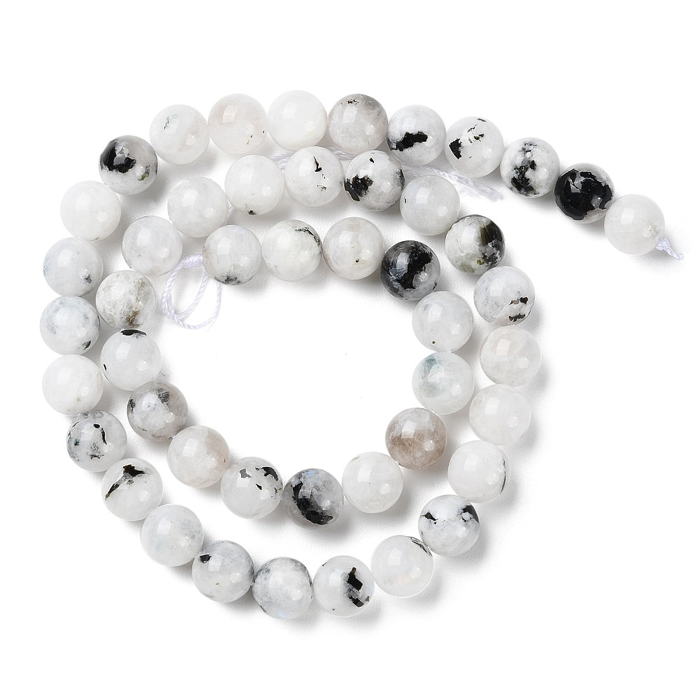 Moonstone Natural Rainbow Beads 8mm | The Pink Bead Shop Canada