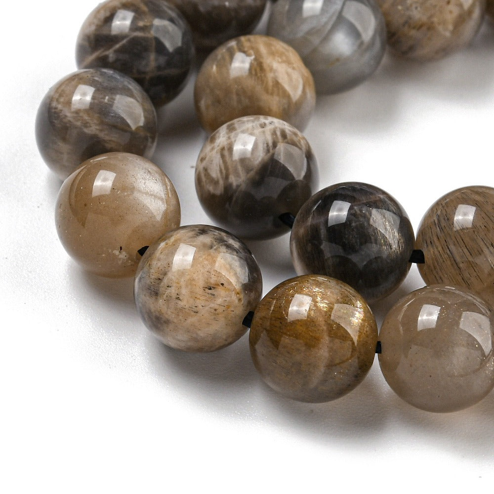 Black Moonstone 8mm Round Beads | The Pink Bead Shop Canada