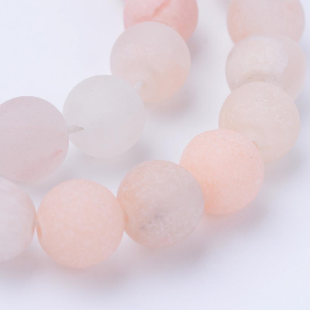Pink Aventurine Beads Frosted 8–8.5mm | The Pink Bead Shop Canada