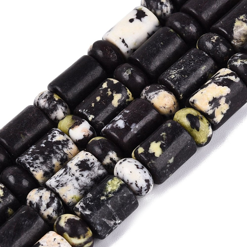 Yellow Turquoise Jasper Natural Barrel & Rondelle Beads – 8x10mm | The Pink Bead Shop Canada