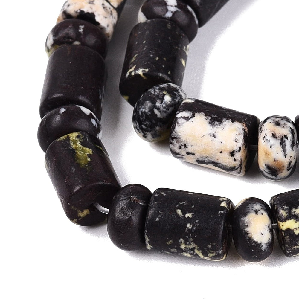 Yellow Turquoise Jasper Natural Barrel & Rondelle Beads – 8x10mm | The Pink Bead Shop Canada