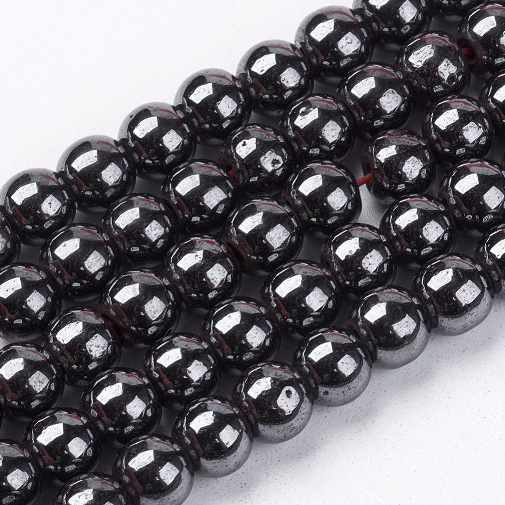 Black Magnetic Hematite Beads – 6mm | The Pink Bead Shop Canada