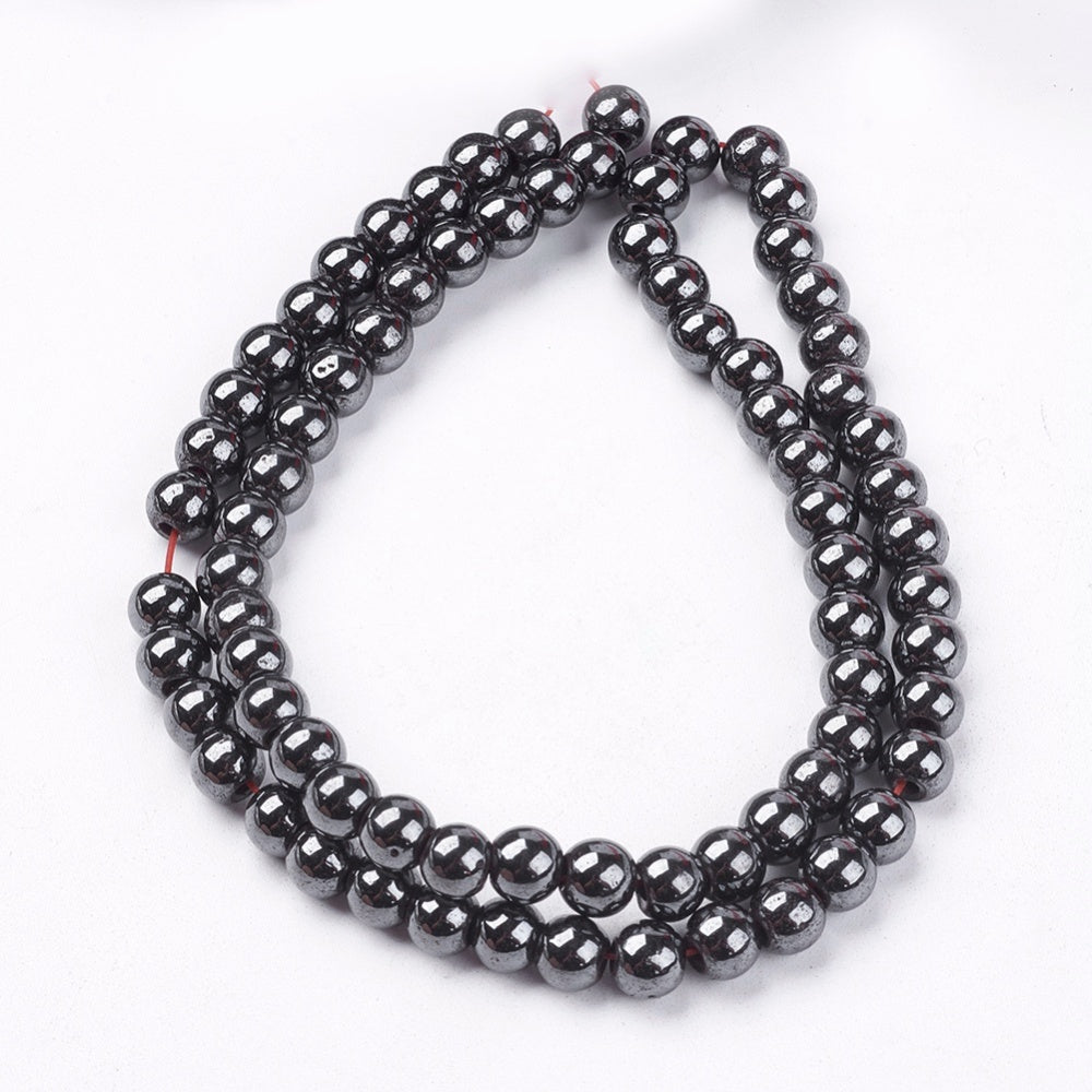 Black Magnetic Hematite Beads – 6mm | The Pink Bead Shop Canada