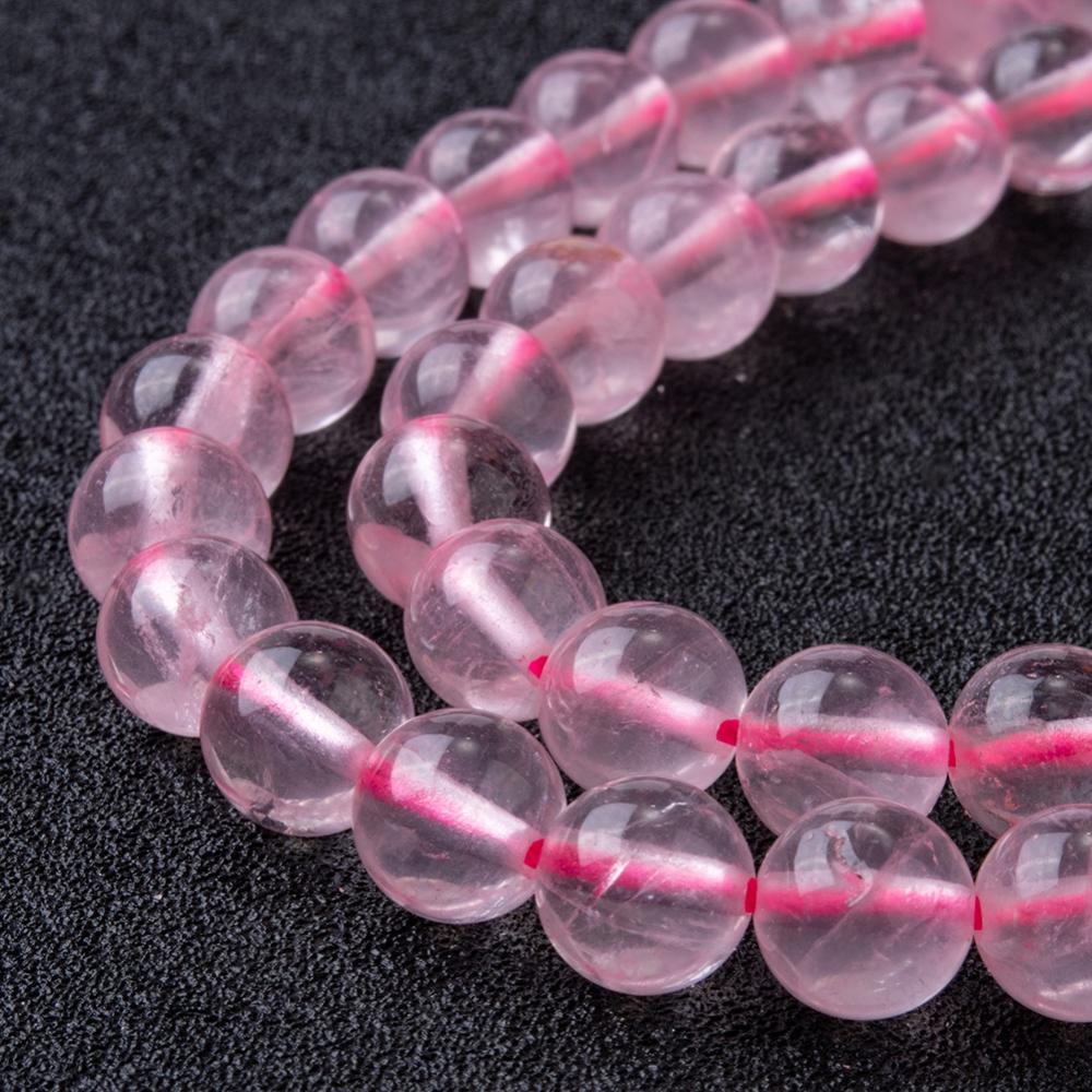 Rose Quartz Beads – 4mm 6mm 8mm Round Gemstone Strands | The Pink Bead Shop Canada