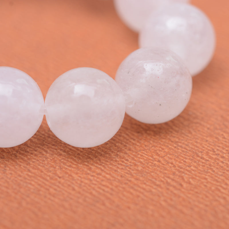 Jade Beads  Natural White– 8–9mm Round The Pink Bead Shop
