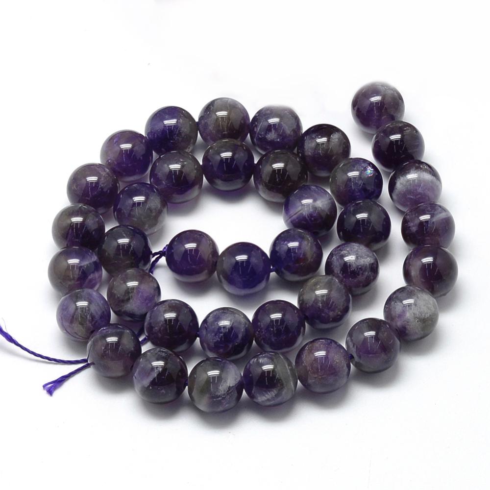 Amethyst Natural Gemstone Beads – Round 6–7mm | The Pink Bead Shop Canada