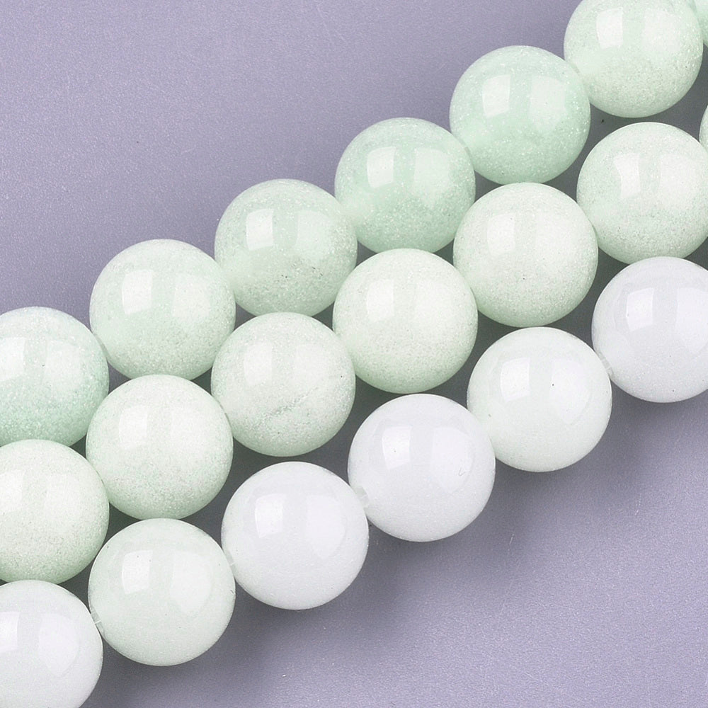 Honeydew Glow-in-the-Dark Luminous Stone Beads – Round 8mm | The Pink Bead Shop Canada