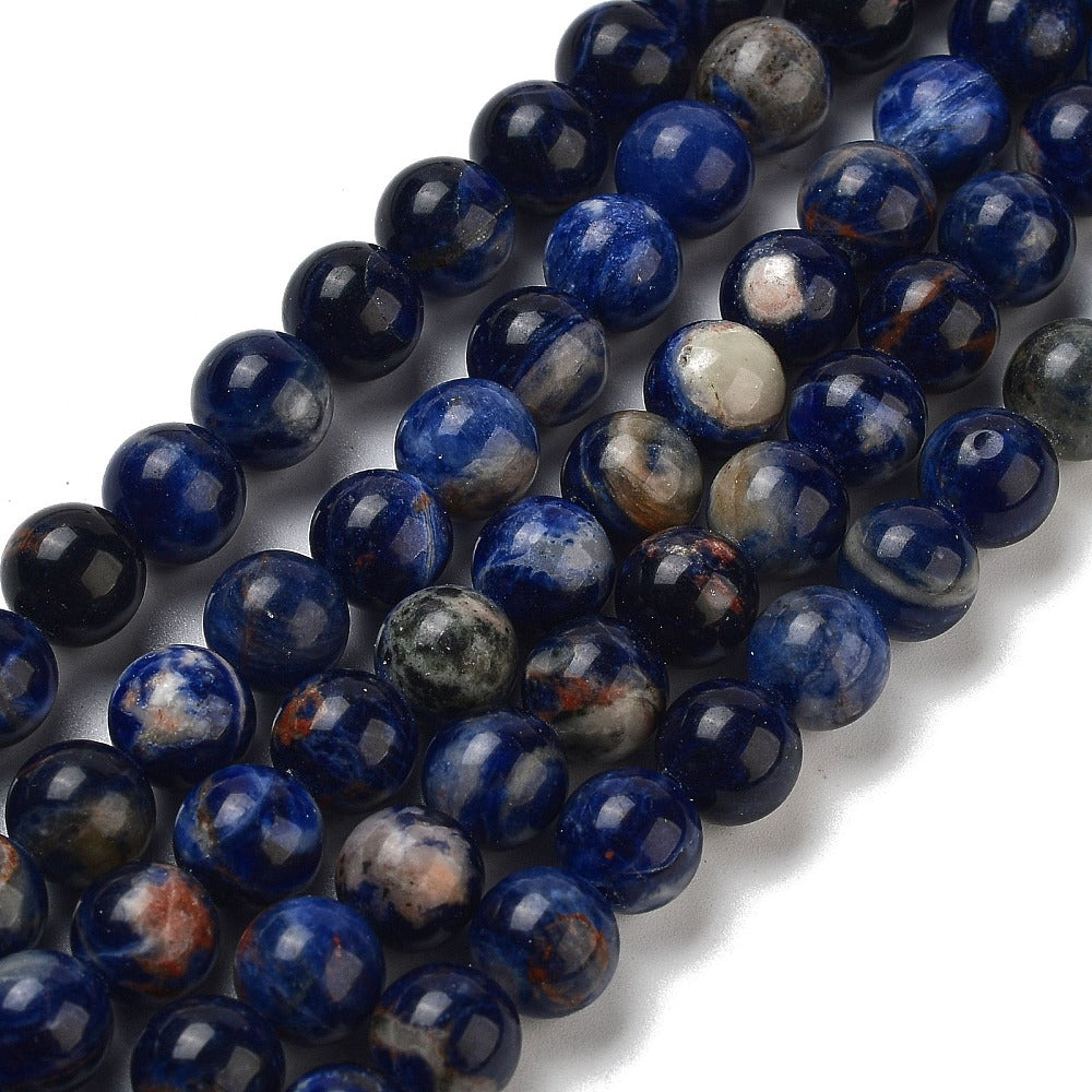 Sodalite  South Africa Natural  Beads 8mm | The Pink Bead Shop Canada