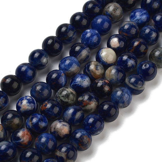Sodalite  South Africa Natural  Beads 8mm | The Pink Bead Shop Canada