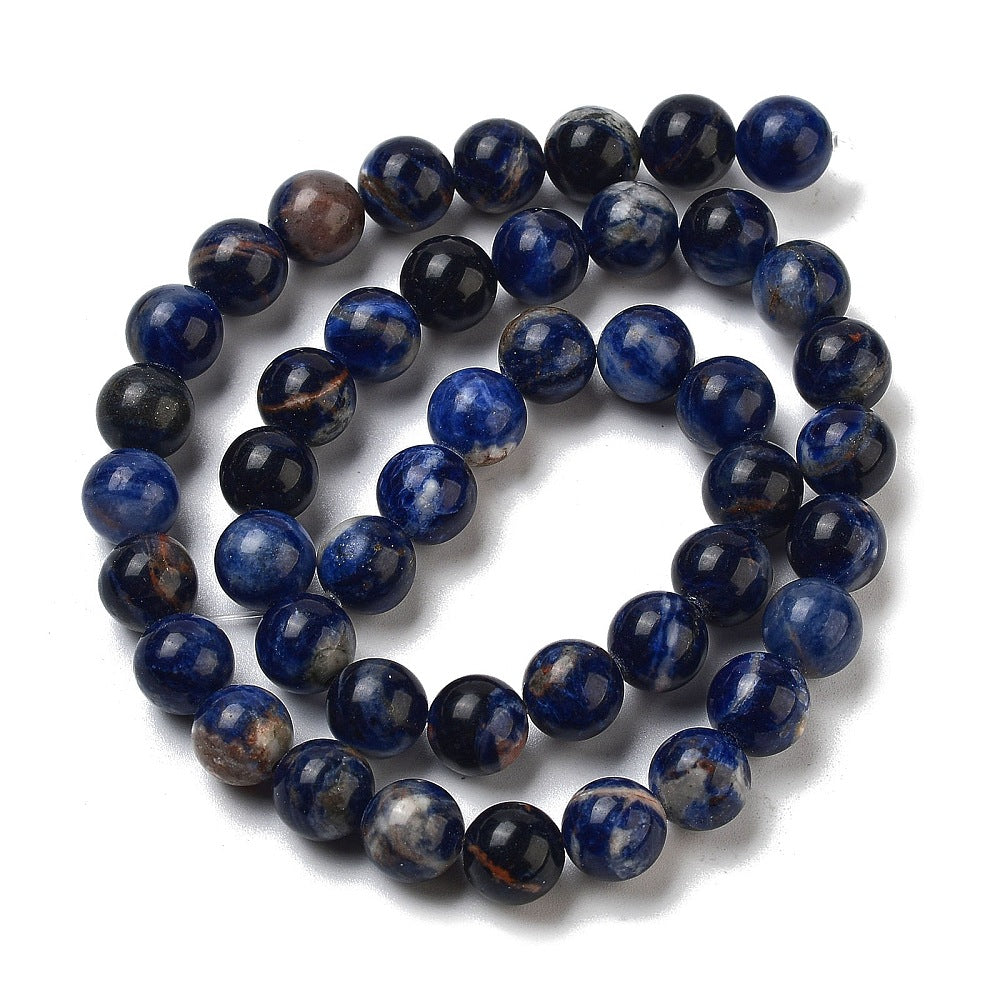 Sodalite  South Africa Natural  Beads 8mm | The Pink Bead Shop Canada