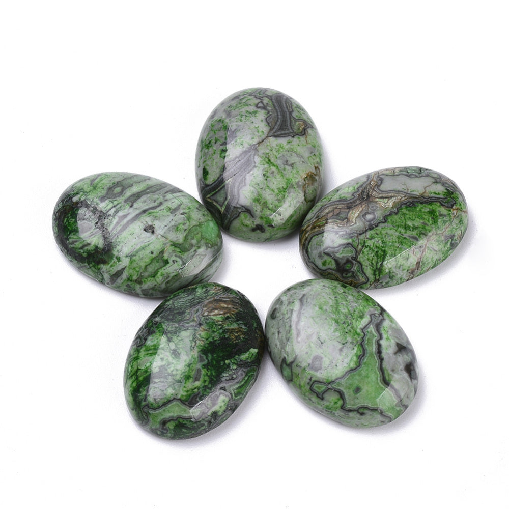 Ripple Jasper Oval Cabochons – 2 Pack Undrilled Gemstones | The Pink Bead Shop Canada