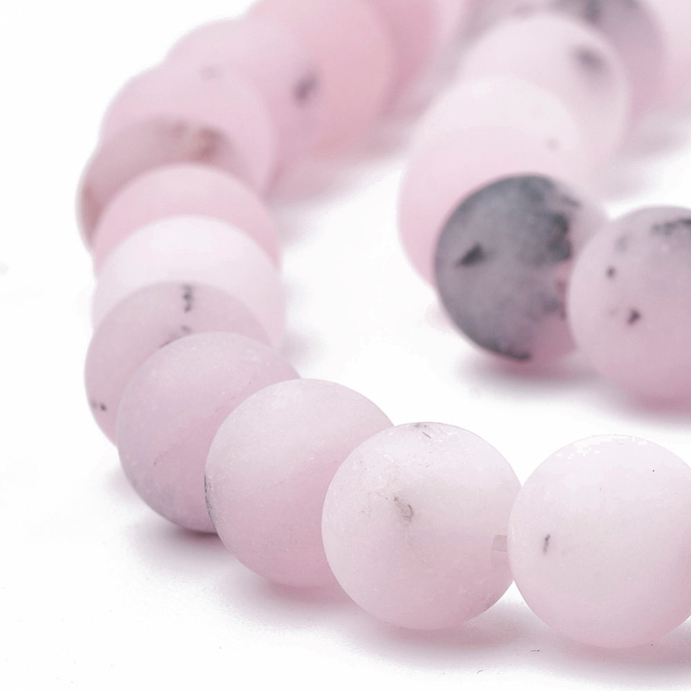 Cherry Blossom Jasper Frosted Round Beads 6mm & 8mm | The Pink Bead Shop Canada