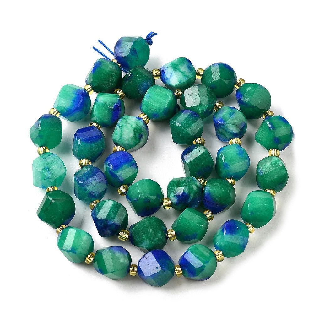 Sea Green Faceted Twist Quartz 10mm  Beads | The Pink Bead Shop Canada