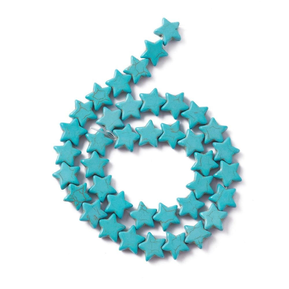 Turquoise Star Beads Synthetic | The Pink Bead Shop Canada