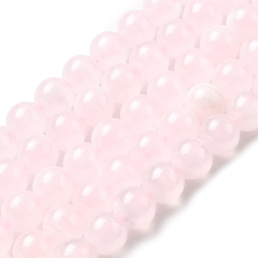 Pink Calcite Round Natural Beads – 8mm | The Pink Bead Shop Canada
