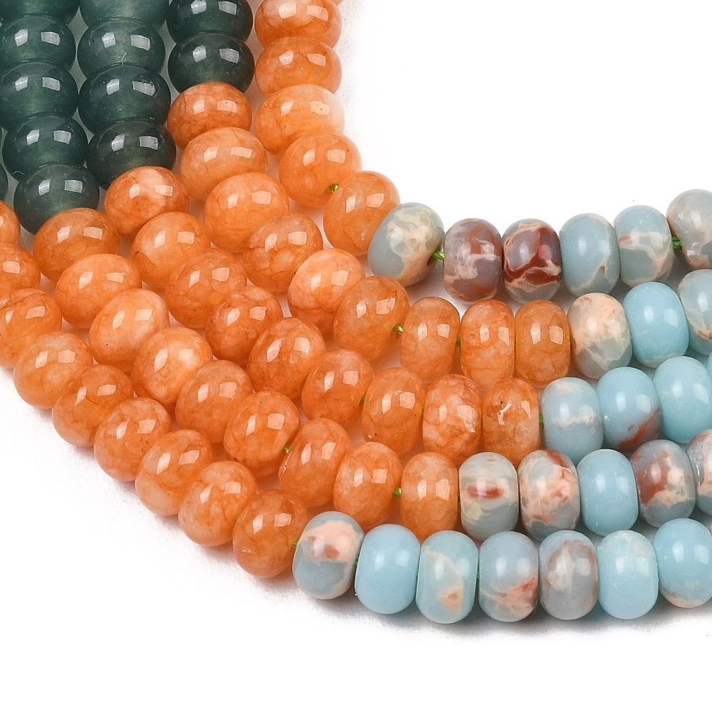 Mixed Gemstone Rondelle Beads 6x4mm Strand | The Pink Bead Shop Canada