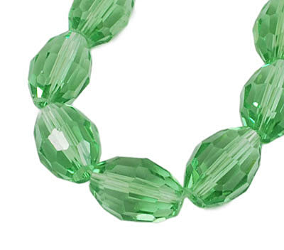 Lawn Green Faceted Oval Glass Bead Strands – The Pink Bead Shop
