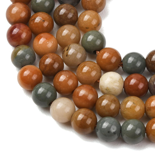 Gobi Agate Round Natural Beads – 6mm, 8mm & 10mm | The Pink Bead Shop Canada